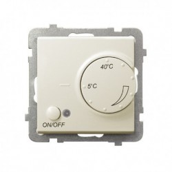 SONATA Regulator temperatury, bez ramki, kolor ecru z czujnikiem napowietrznym RTP-1RN/m/27