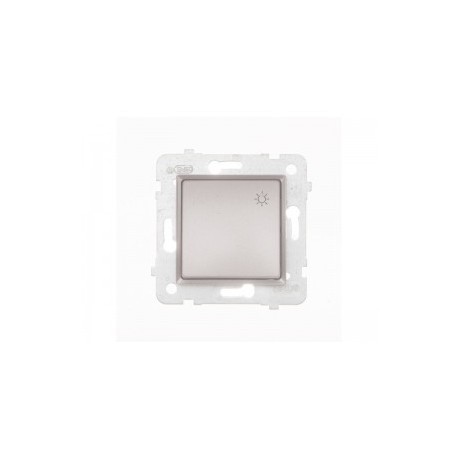 ROSA Przycisk światło bez ramki, kolor srebrny metalik ŁP-5Q/M.SR