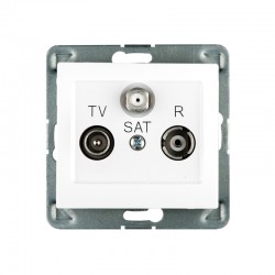 SIGMA Gniazdo antenowe R-TV-SAT końcowe bez ramki, kolor biały GPA-DS/M.BI