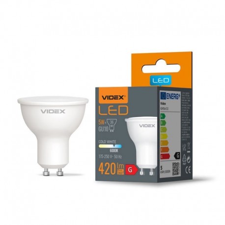 Videx VLE-MR16e-05106 Źródło światła LED GU10 5W 420lm b. zimna