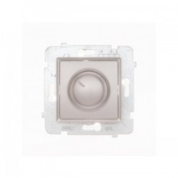ROSA Ściemniacz przyciskowo-obrotowy bez ramki LED, kolor srebrny metalik ŁP-8QL/M.SR