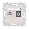 BELLA Gniazdo komputerowo RJ45 + antenowe F bez ramki, kolor kaszmir GPKA-BL/M.KS