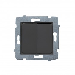 ROSA Łącznik podwójny (świecznikowy)  bez ramki, kolor bazalt ŁP-2Q/M.BT