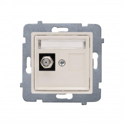 ROSA Gniazdo antenowe pojedyncze typu F bez ramki, kolor kaszmir GPA-1Q/M.KS